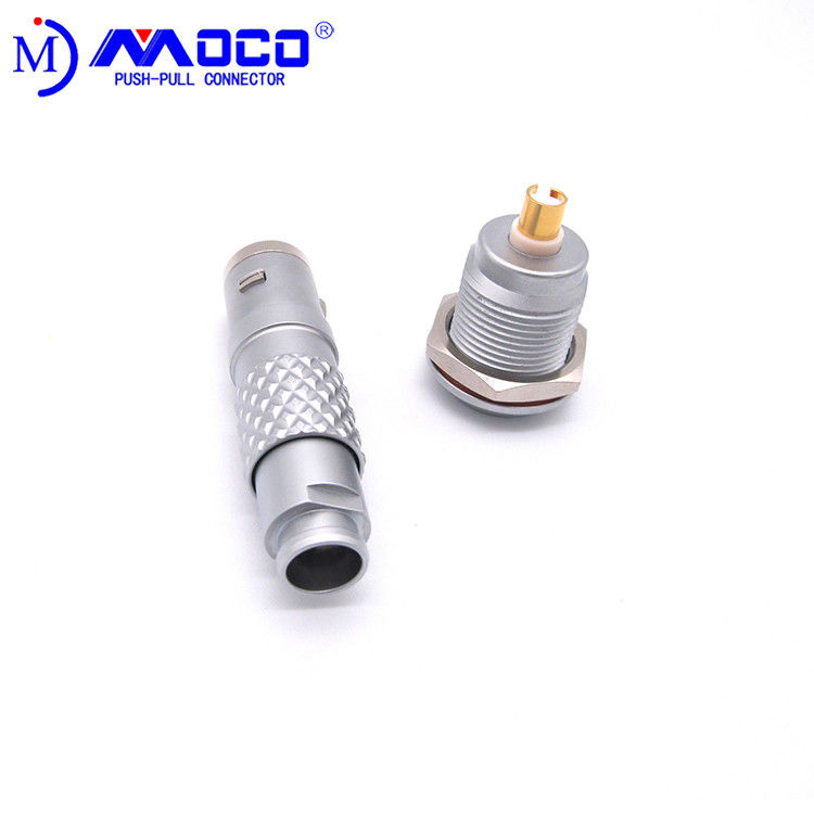 Push Pull Triaxial Male To Female IP68 75 Ohm Coax Connector
